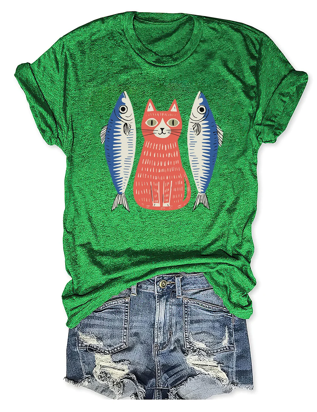 Funny Sardines Cat T-shirt