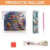Piles de livres ensoleill&eacute;es kits de peinture diamant &agrave; perceuse carr&eacute;e compl&egrave;te DIY 5D pour adultes d&eacute;butants d&eacute;coration int&eacute;rieure peintures diamants art de pierres pr&eacute;cieuses 35x35cm