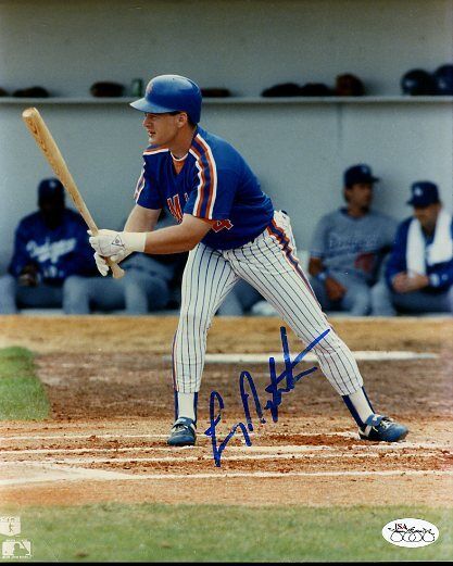 Lenny Dykstra Mets Signed Jsa Cert Sticker Authentic Autograph