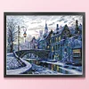 Winter Night - 14CT Stamped Cross Stitch 54*43cm/21.26*16.93in