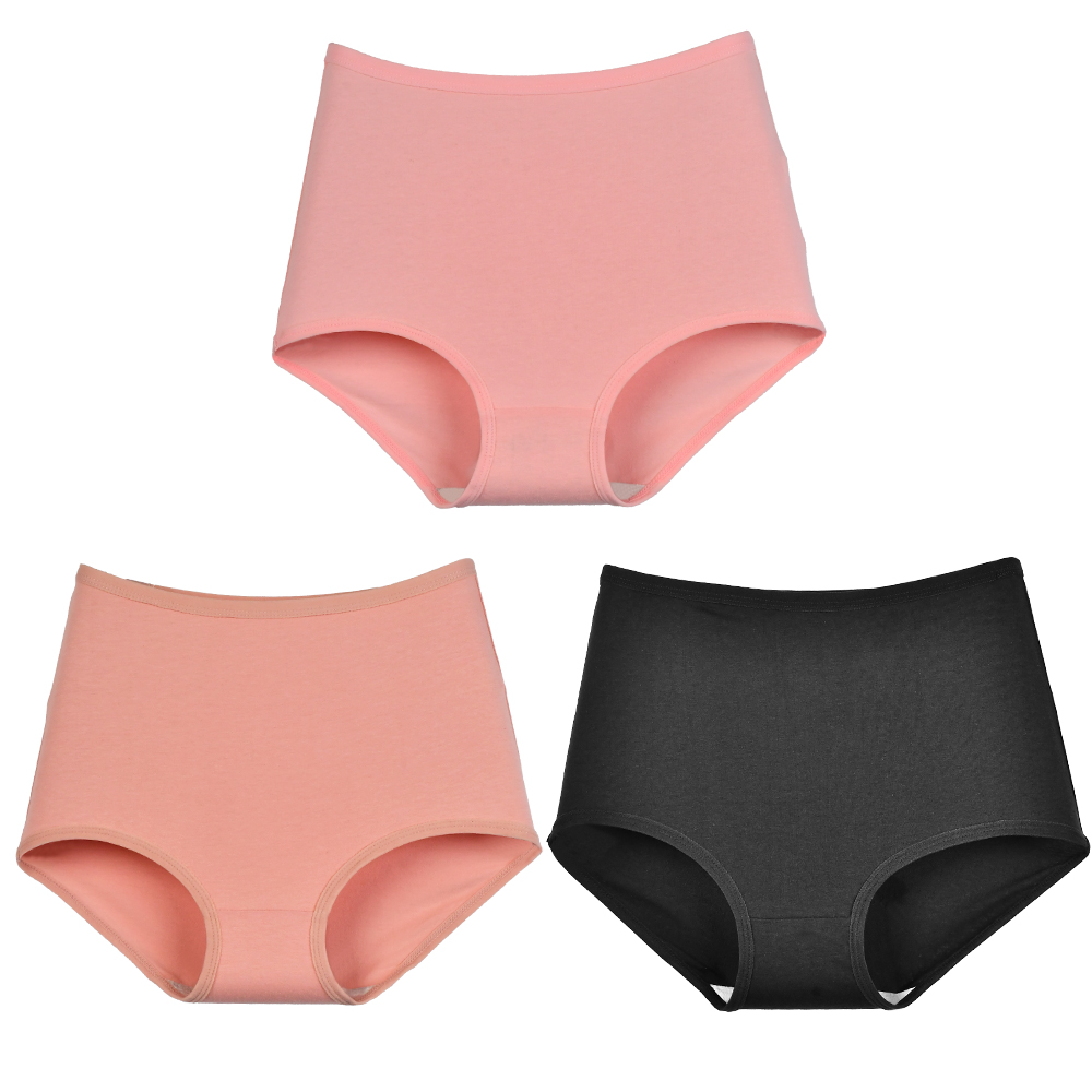 Xinkeke 3Pcs Women Cotton High Waist Panties Breathable Briefs  Plus Size Lingerie Seamless Ladies Panty Underpants Oversize Underwear