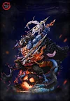 Human-Beast Form Kaido vs Nika Luffy with LED - ONE PIECE Resin Statue - Fantasy Studios