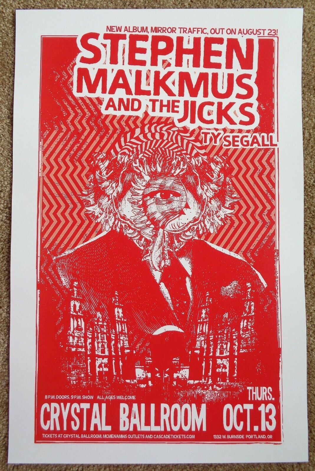 STEPHEN MALKMUS Jicks 2011 Gig POSTER Portland Oregon Concert