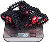 TRX4M Snow Tires, 4 Pcs Snow Tires Sets Simulate Carload Tracks Wheel Sandmobile Conversion for 1/18 RC Crawler TRX4M Upgrades (Black)