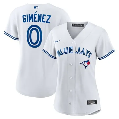 Women's Toronto Blue Jays #0 Andres Gimenez  White Home Replica Jersey