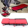 Car Shop Creepers, Folding 2 in 1 Mechanic Cart Car Convertible Stool Crawler Board with 6 Casters for Garage Workshop Auto Repair Shop