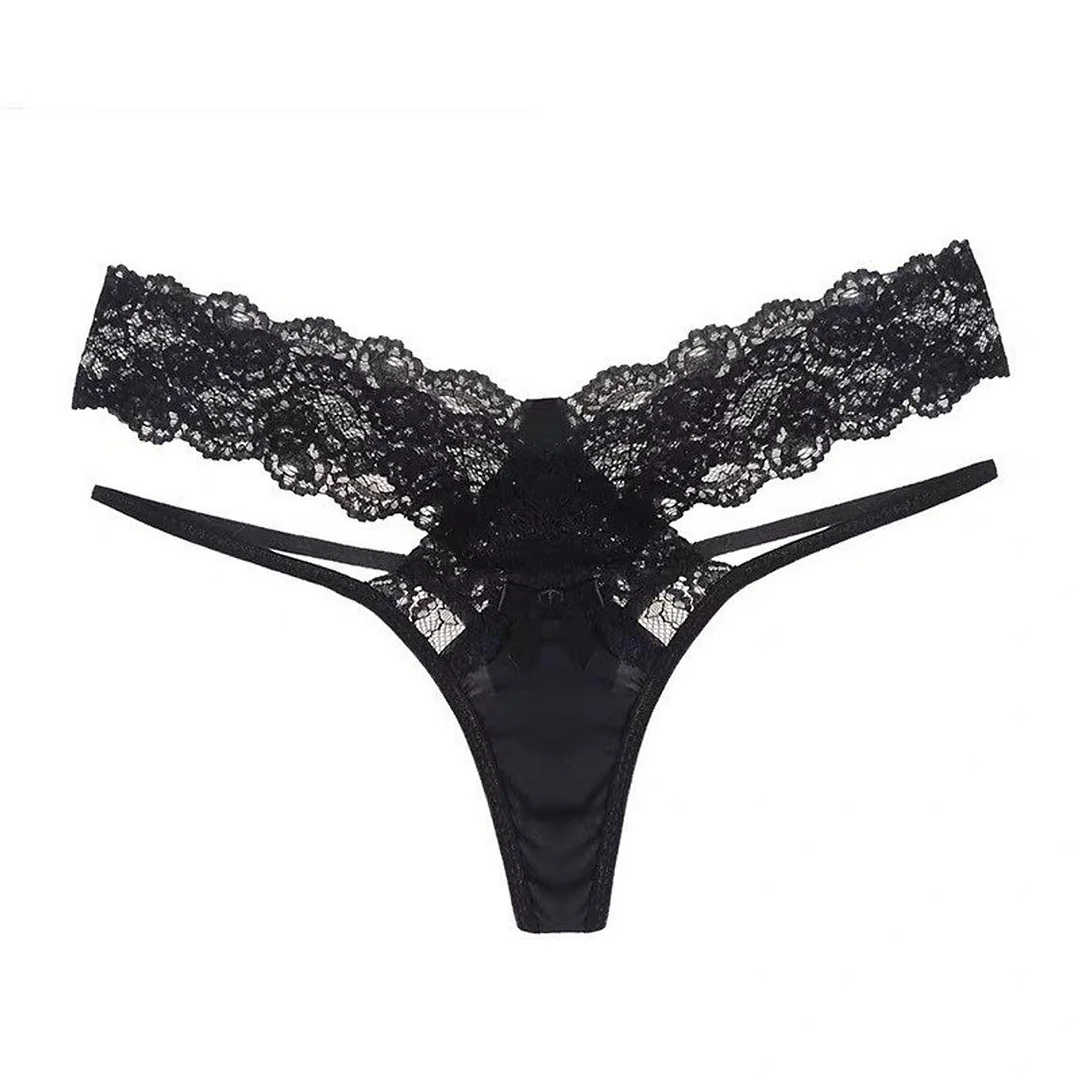 Uveng 2022 Lingerie Lace Transparent Sexy Women's Underwear Low-Rise Thong