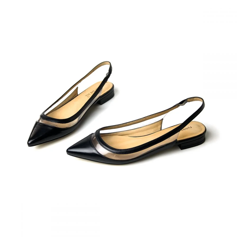 Clear Flats Slingback Shoes Casual Shoes For Women Nicepairs