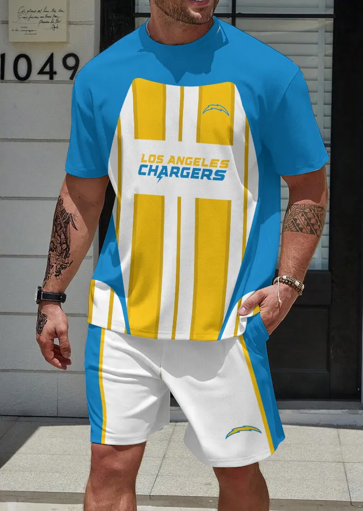 Los Angeles Chargers  Limited Edition Top And Shorts Two-Piece Suits