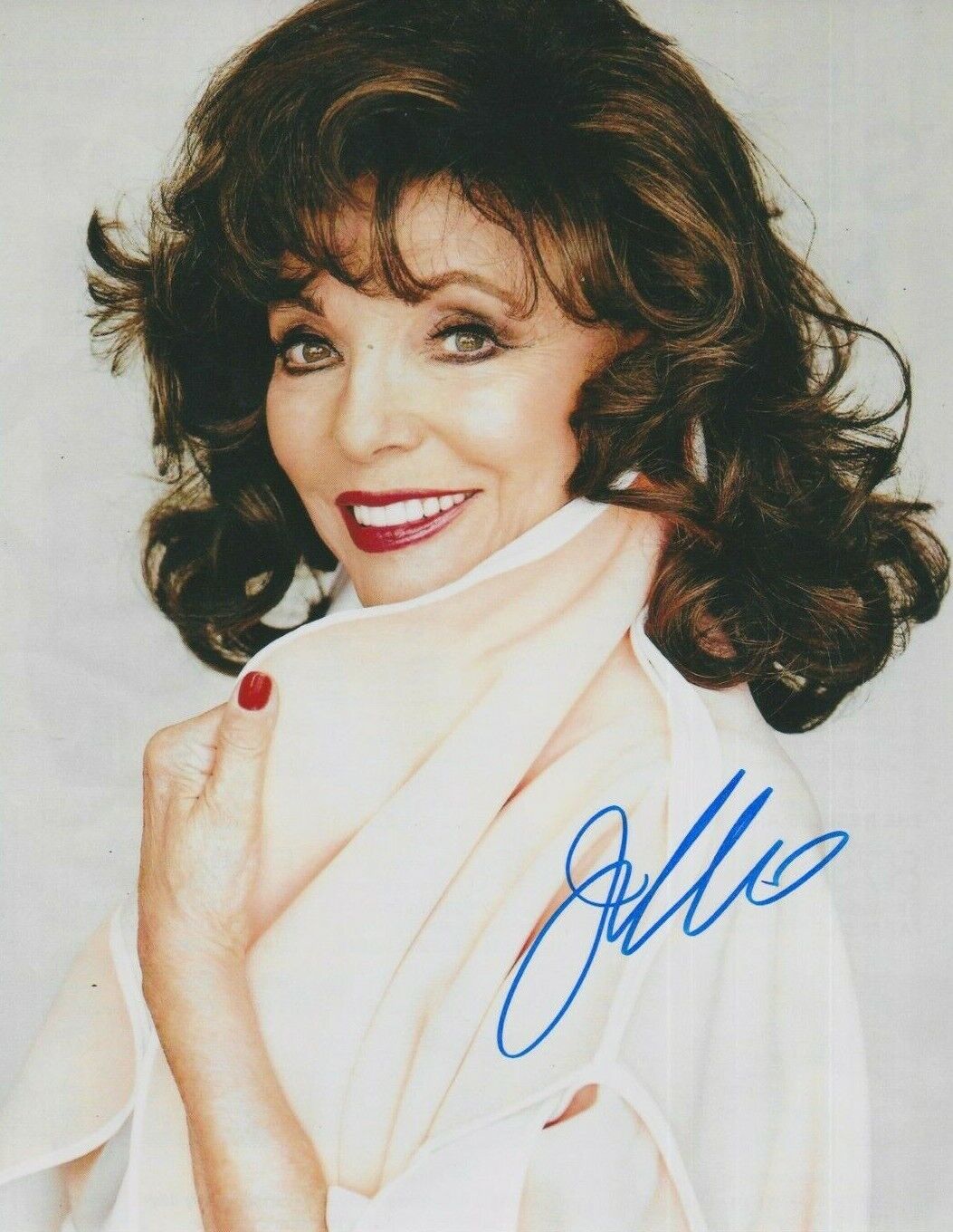 Joan Collins **HAND SIGNED** 10x8 Photo Poster painting ~ AUTOGRAPHED ~ Dynasty