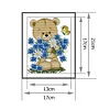 Bear Giving Flowers - 2 strands 14CT Stamped Cross Stitch 21*17cm(Brand)