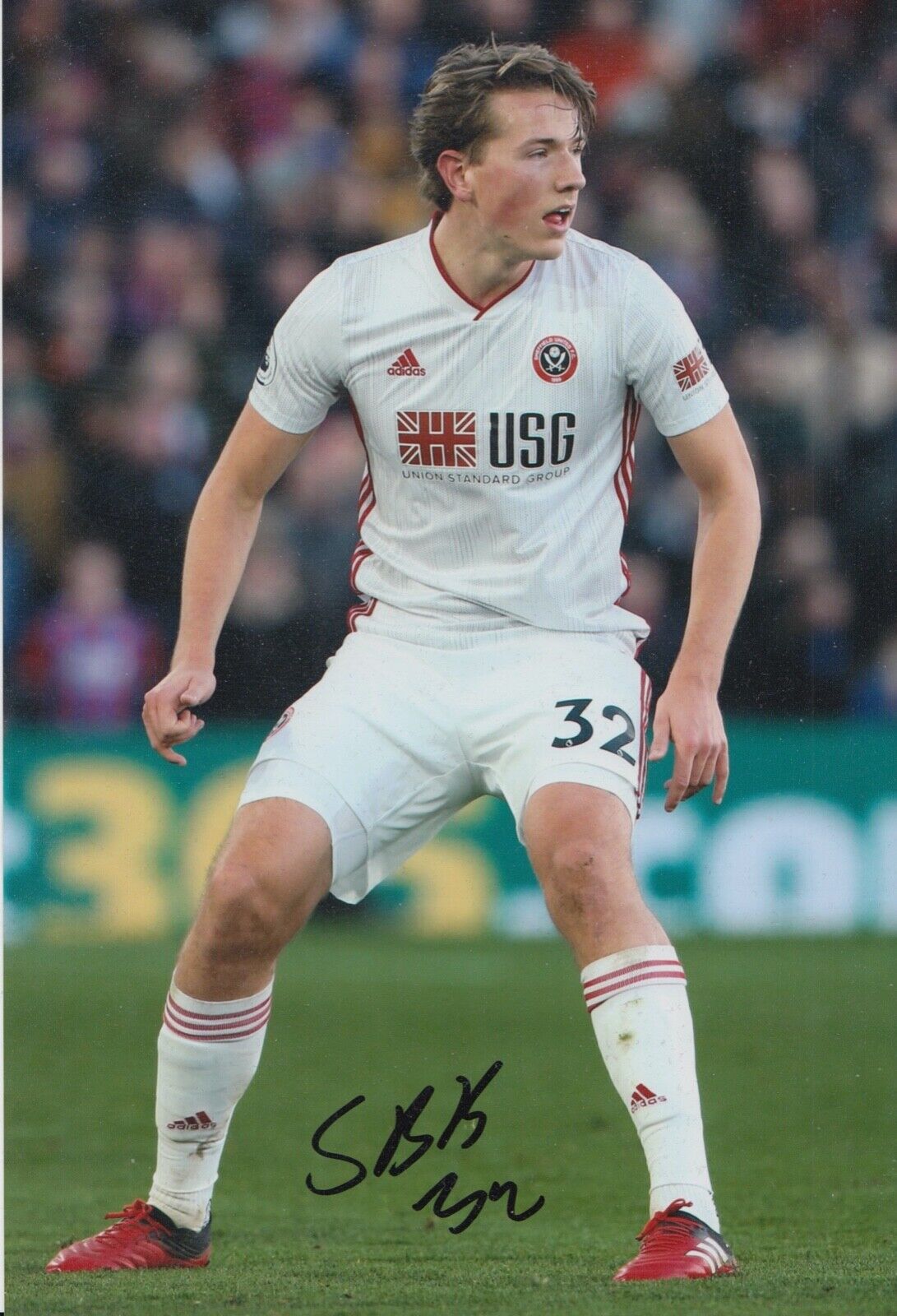 SANDER BERGE HAND SIGNED 12X8 Photo Poster painting - SHEFFIELD UNITED FOOTBALL AUTOGRAPH