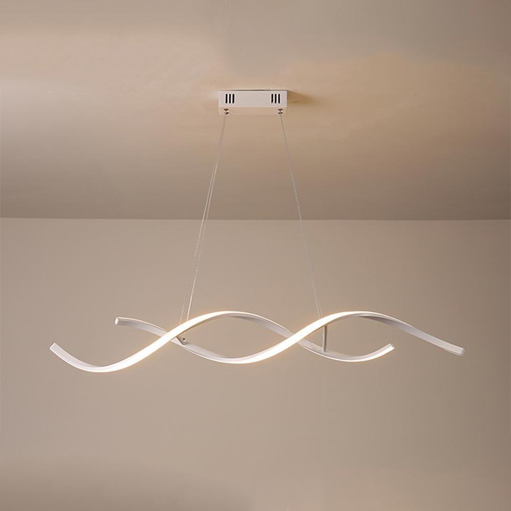 Dual Wave Design Dimmable Pendant Lighting Modern Metal LED Kitchen Lighting Dining Room Lighting Ceiling Light