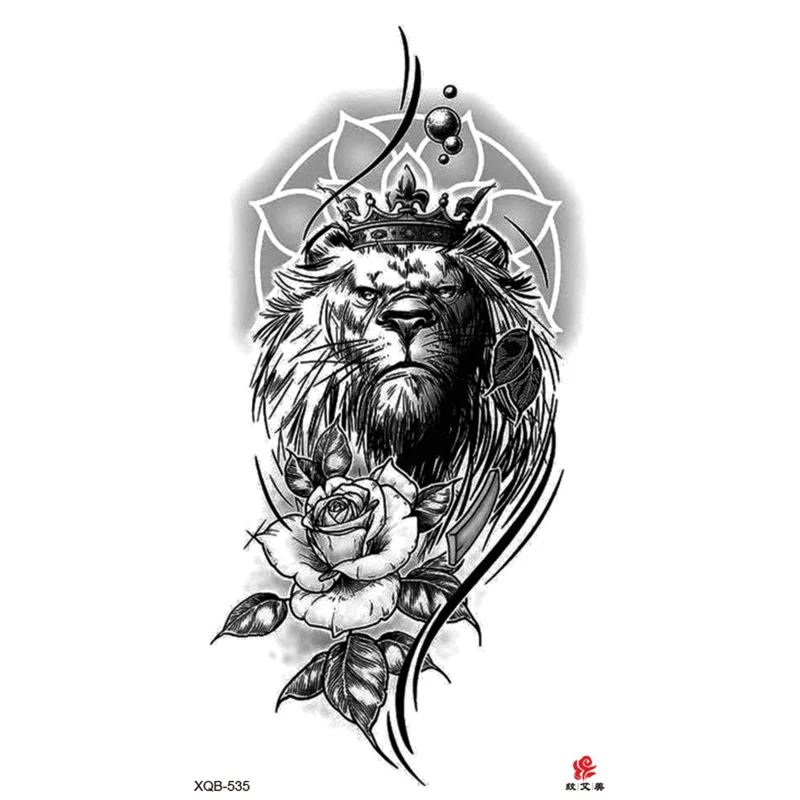 Sdrawing Full Arm Waterproof Tattoo Sticker Totem Animal Skeleton Small Arm Tattoo Sticker