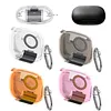 for  Powerbeats Accessories TPU Earphone Case with Safety Lock and Carabiner TPU Shockproof Cover Anti Drop Clear Cover Case Earbuds Accessories
