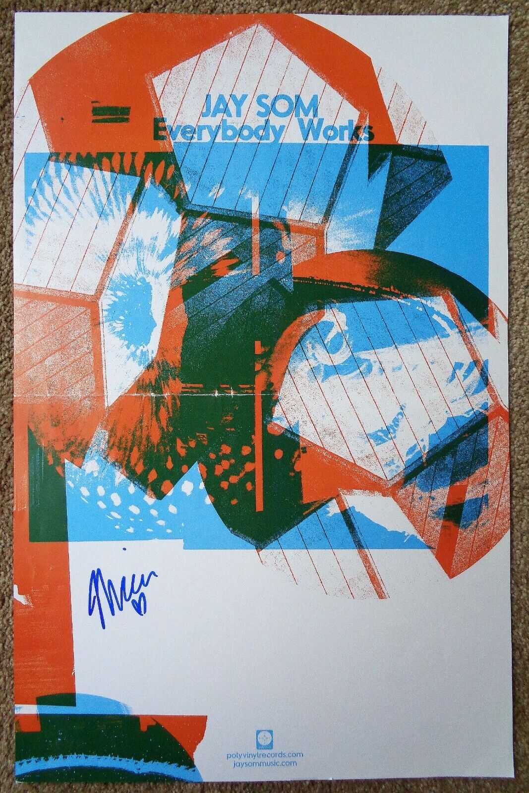 Signed JAY SOM Album POSTER In-Person w/proof Autograph Everybody Works