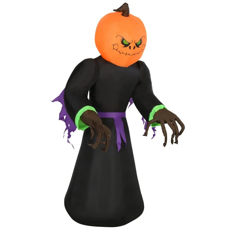Halloween Pumpkin Reaper Light Up Yard Decoration Inflatable