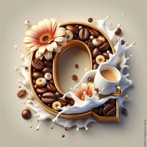 Diamond Painting - Full Round Drill - Coffee Alphabet(Canvas|40*40cm)