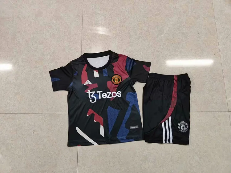 2025-26-Manchester United Pre-League Jersey-Children's Kit