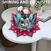 Peinture en diamant en 5D bricolage, d&eacute;coration acrylique de bureau, bougeoirs fleurs, brise-plat, d&eacute;coration de bureau maison faite main pour adultes d&eacute;butants (lotus violet)
