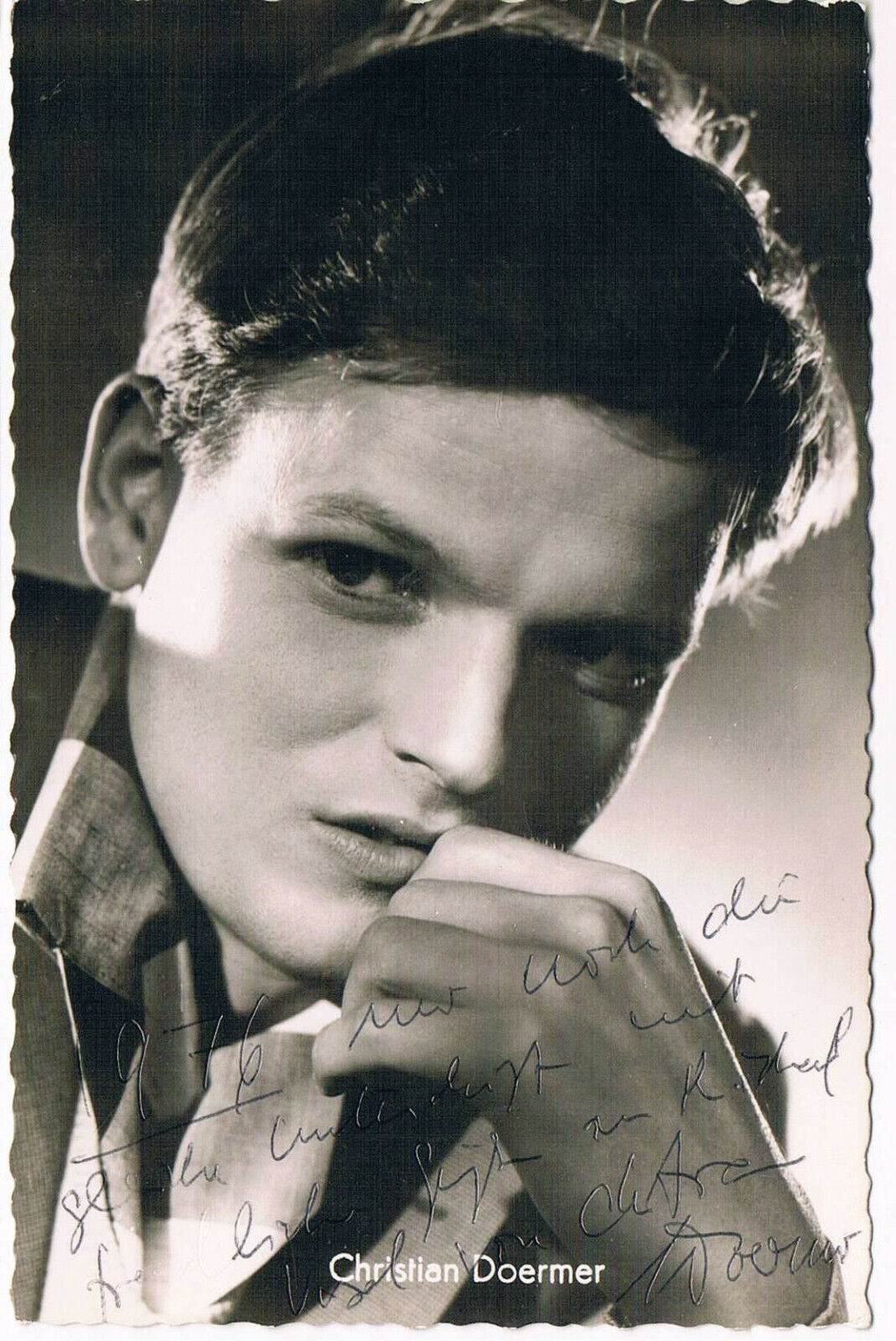 Christian Doermer 1935- autograph signed postcard Photo Poster painting 4x6