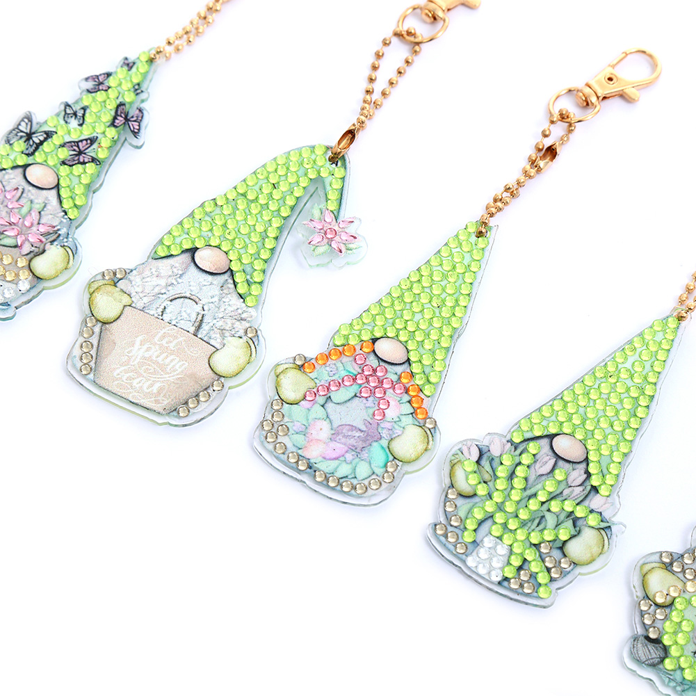 

5pcs Gnome Double Sided - 5D DIY Craft Keychain, 501 Original