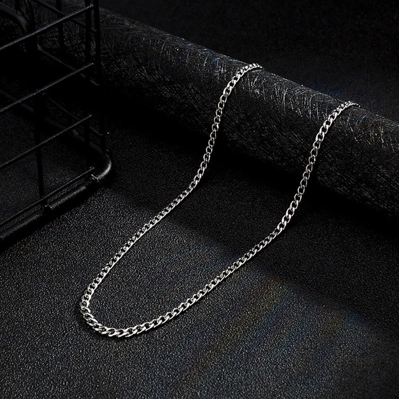 Hip-hop Solid Color Stainless Steel Men’s Necklace