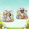 2Pcs DIY Easter Diamond Painting Hanging Pendant