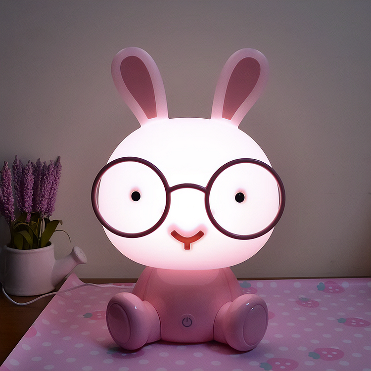 Cute Cartoon Rabbit & Bear LED Desk Lamp - Gotamochi Kawaii Shop, Kawaii Clothes