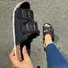 Gioiacombo&trade; Pantofole con fibbia in denim