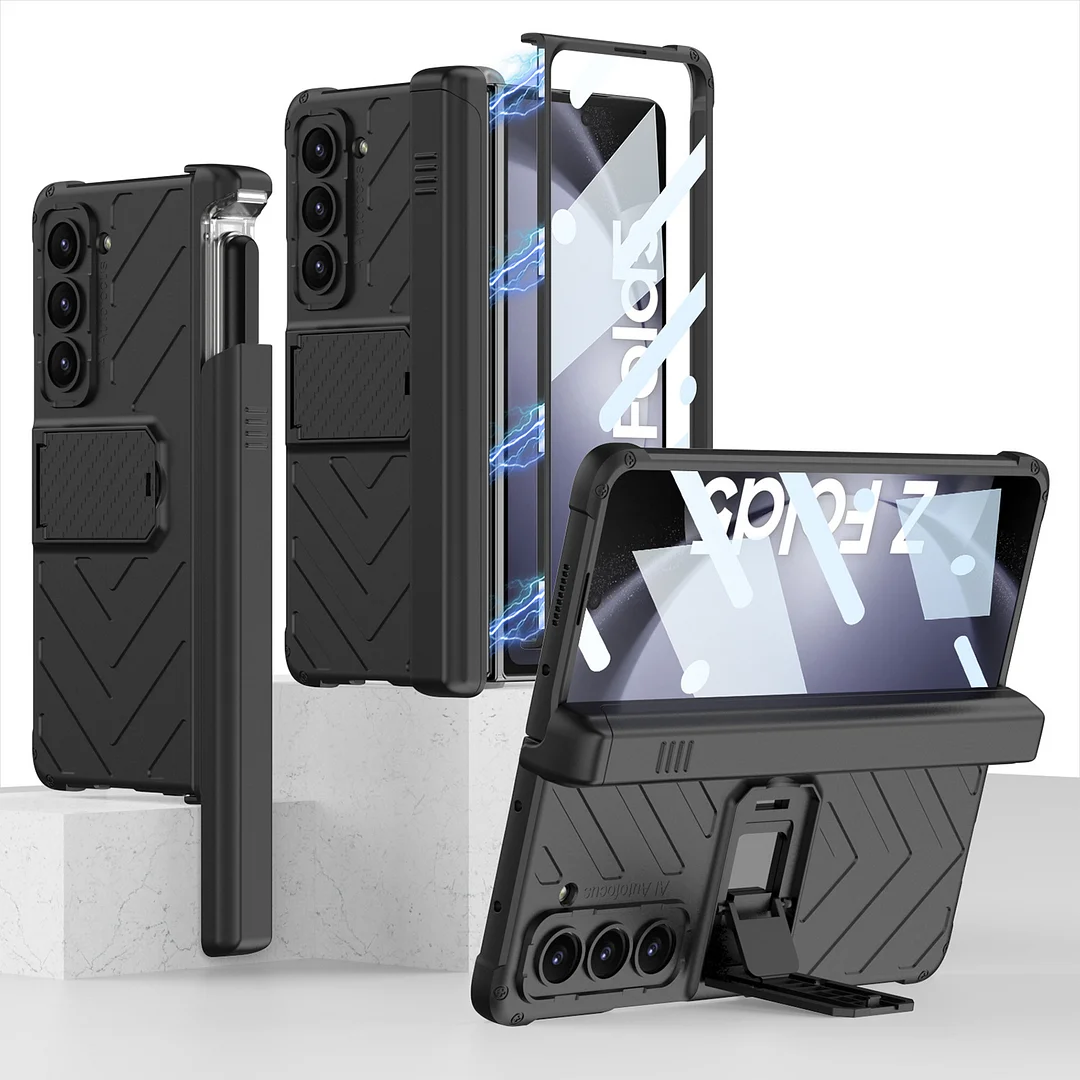 Compatible with Samsung Galaxy Z Fold Series Folding Magnetic Hinge Slide Cover Phone Case