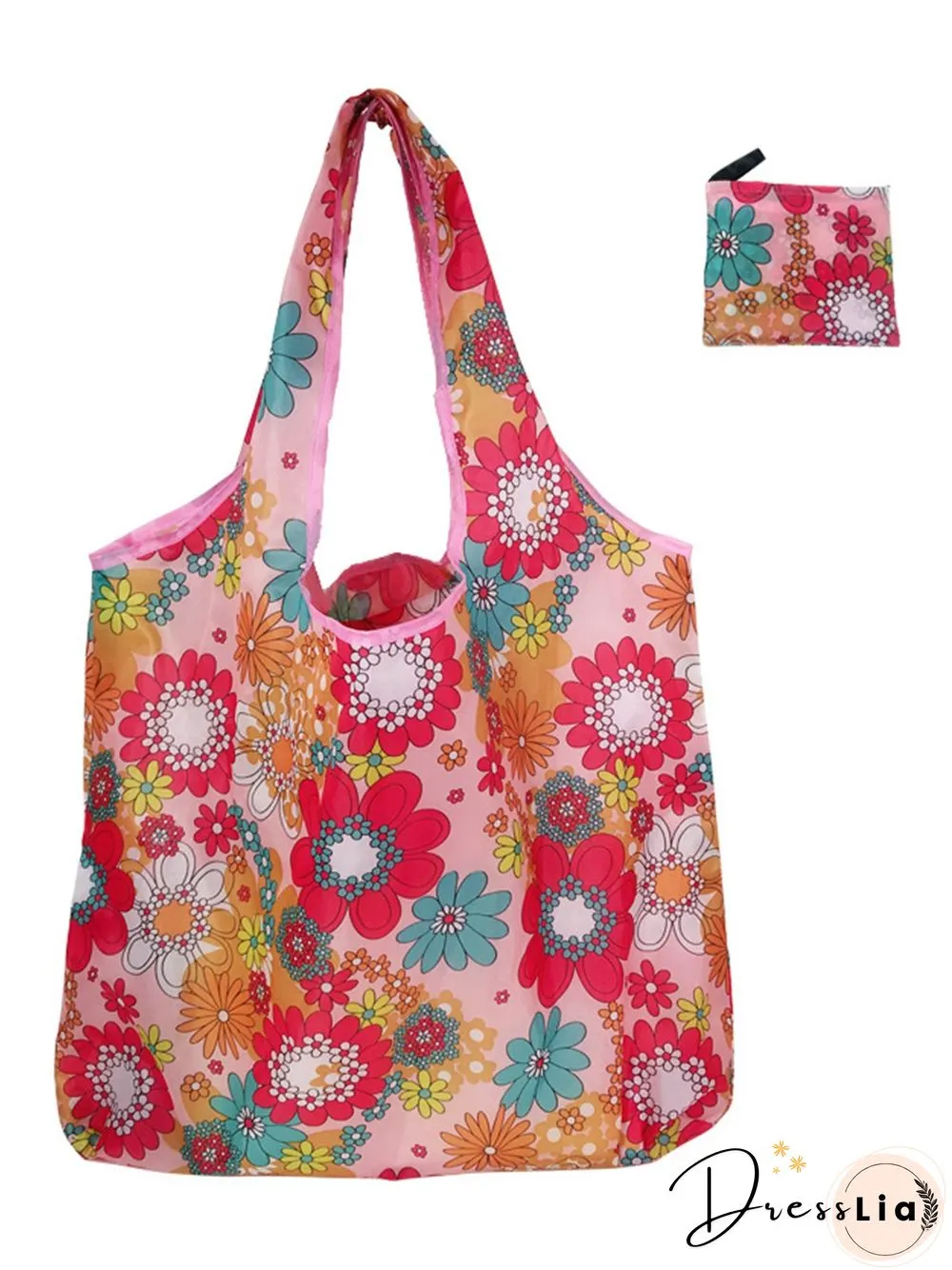 Ethnic Print Foldable Large Capacity Lightweight Shopping Bag Tote Bag