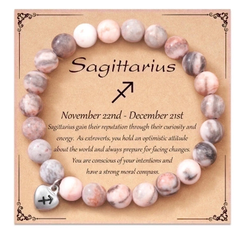 2 Pieces Retro Geometric Natural Stone Handmade Bracelets