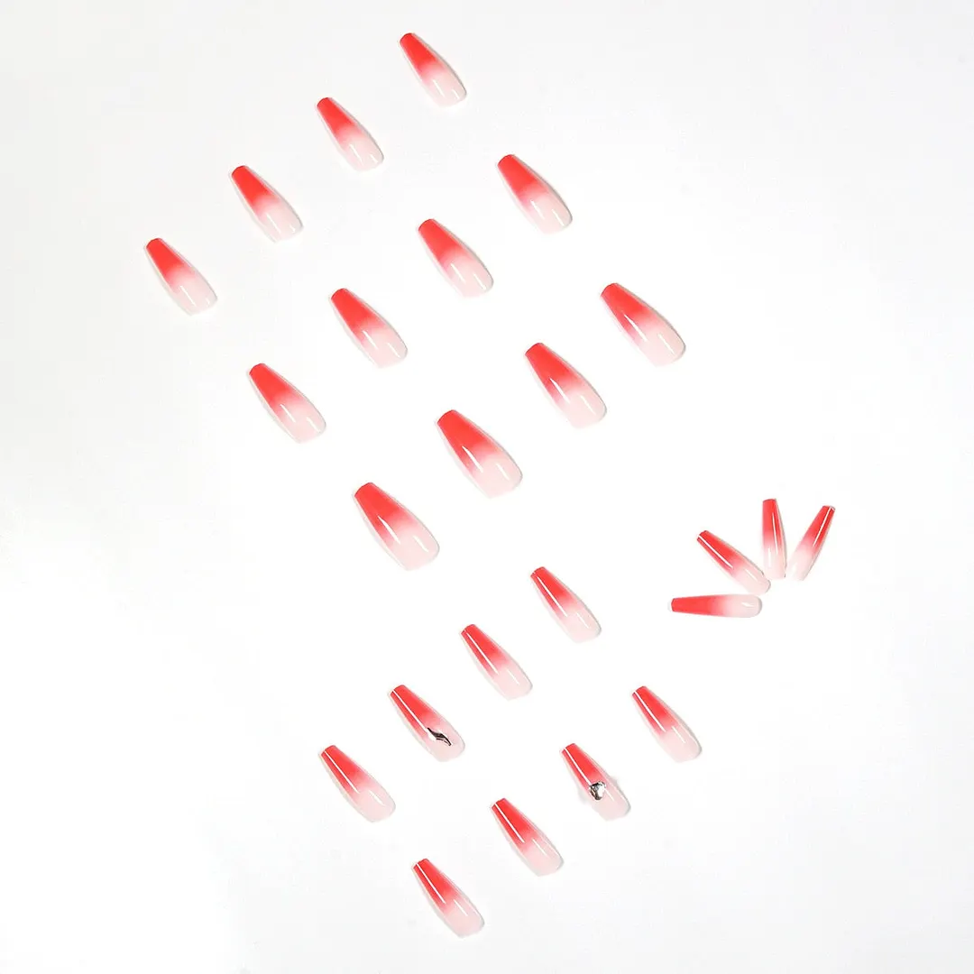 24pcs Temperament Fake Nails Full cover Fake Nails Glue DIY Manicure Nail Art Tools-Nail Inspo