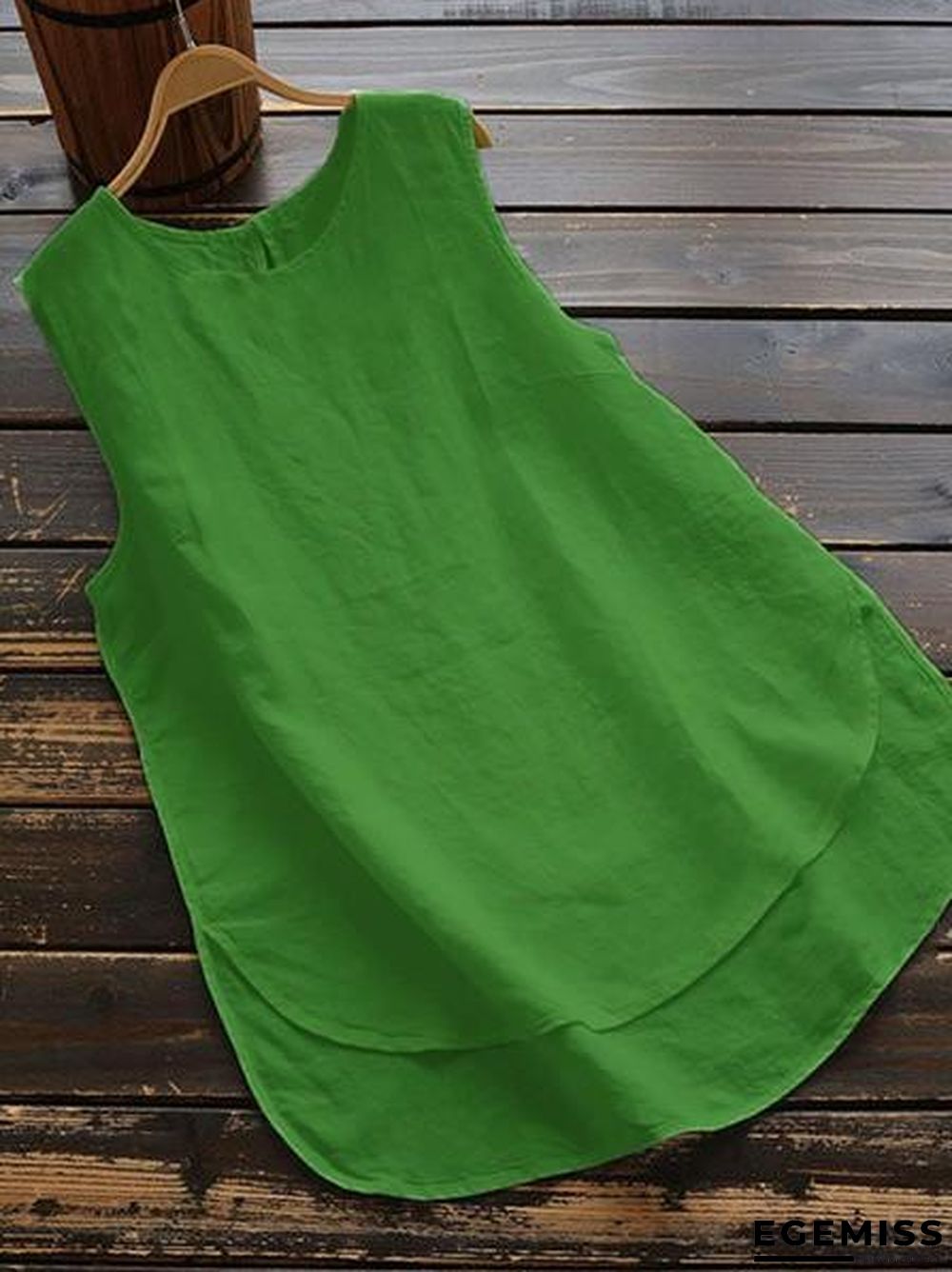 Cotton Sleeveless Paneled Shirts & Tops | EGEMISS