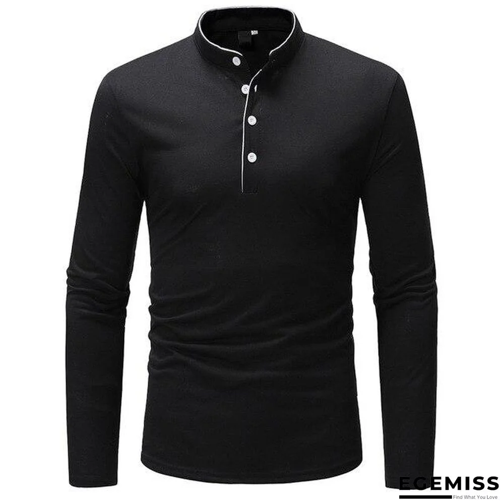 Casual Autumn Winter Polo Shirt Men Solid Long Sleeve Polo Shirt Men Slim Fit Polo Homme | EGEMISS
