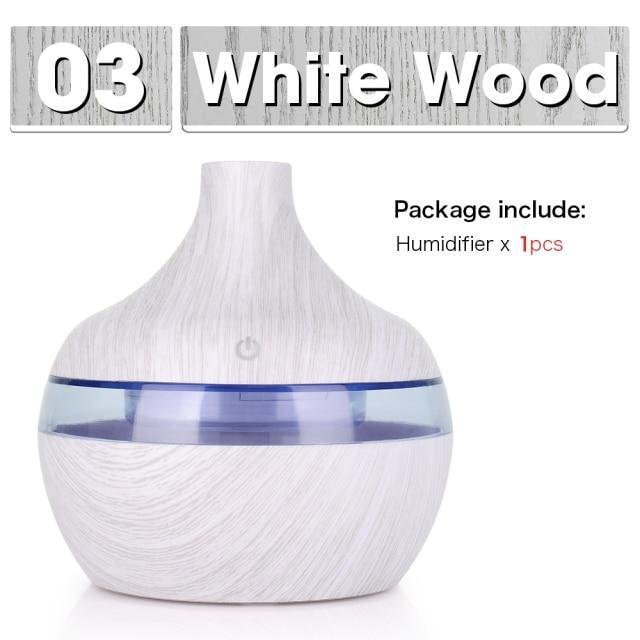 Wood Grain Air Humidifier Essential Oil Aroma Diffuser