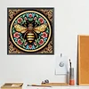 (40*40cm)Flower Bee - Full Round Drill Diamond Painting