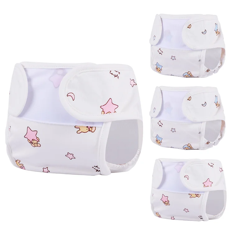 17"-22" Reborn Baby Washable Reusable 4 Pcs Diapers Panties