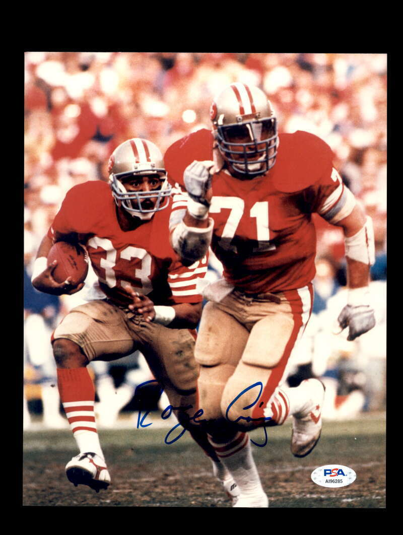 Roger Craig PSA DNA Coa Signed 8x10 Autograph Photo Poster painting