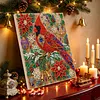 Christmas DIY Special Shape Diamond Painting Pearl Art With Inner Frame Kit 25x25cm(Christmas Cardinal)