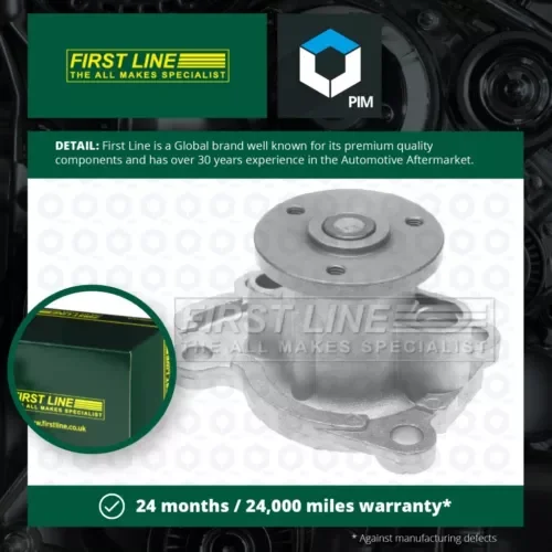 Water Pump fits NISSAN QASHQAI J10, J11 1.2 1.6 2007 on Coolant Firstline New Parts