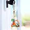 (US Only)6Pcs Double Sided Special Shape Bunny Lighthouse Diamond Painting Keychain