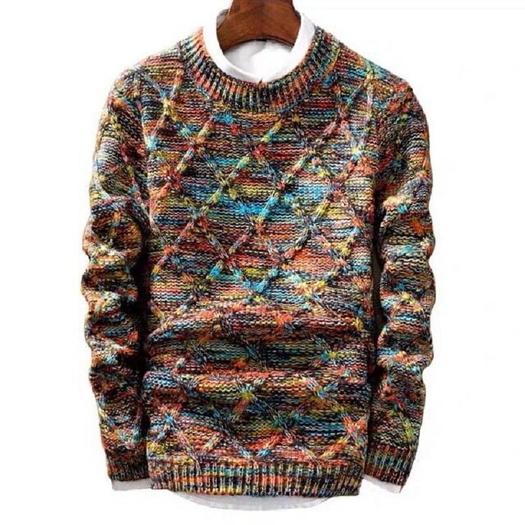 Sweater Men's Thickened Men's Knitwear Men's Clothing Cotton Knitwear Trendy plus Size Loose Men Sweaters