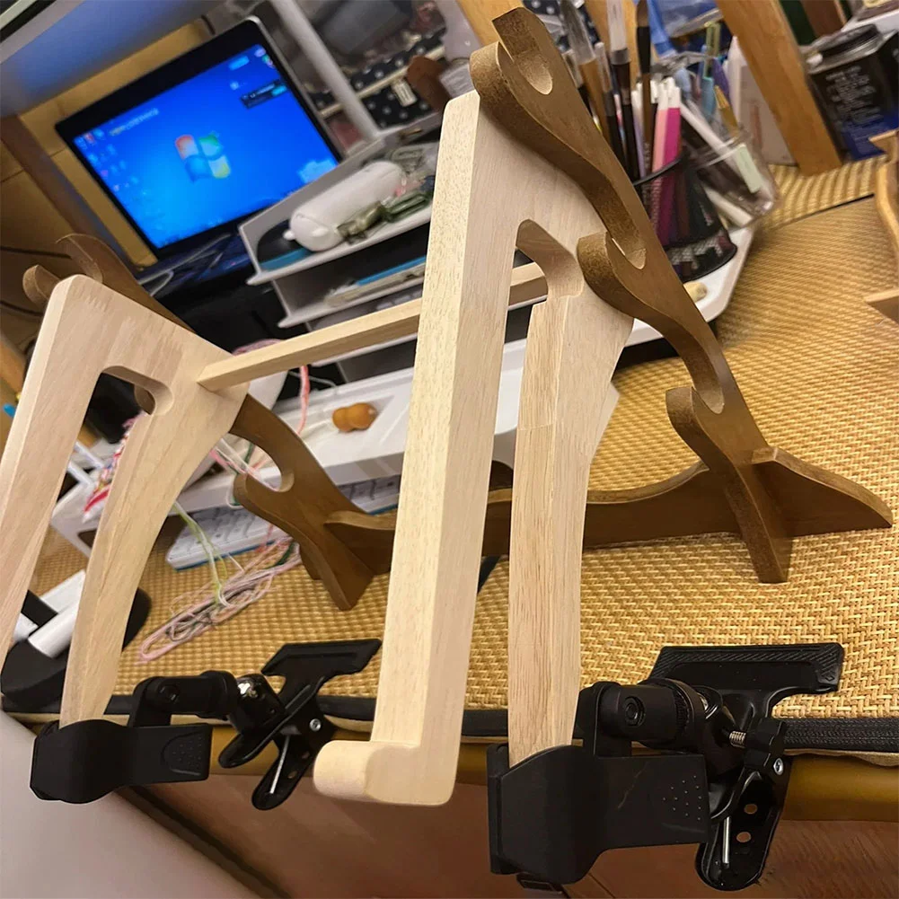 1 Pair Cross Stitch Clip Clamp 360 Rotation Clip-On Desk Stand for Camera Tripod