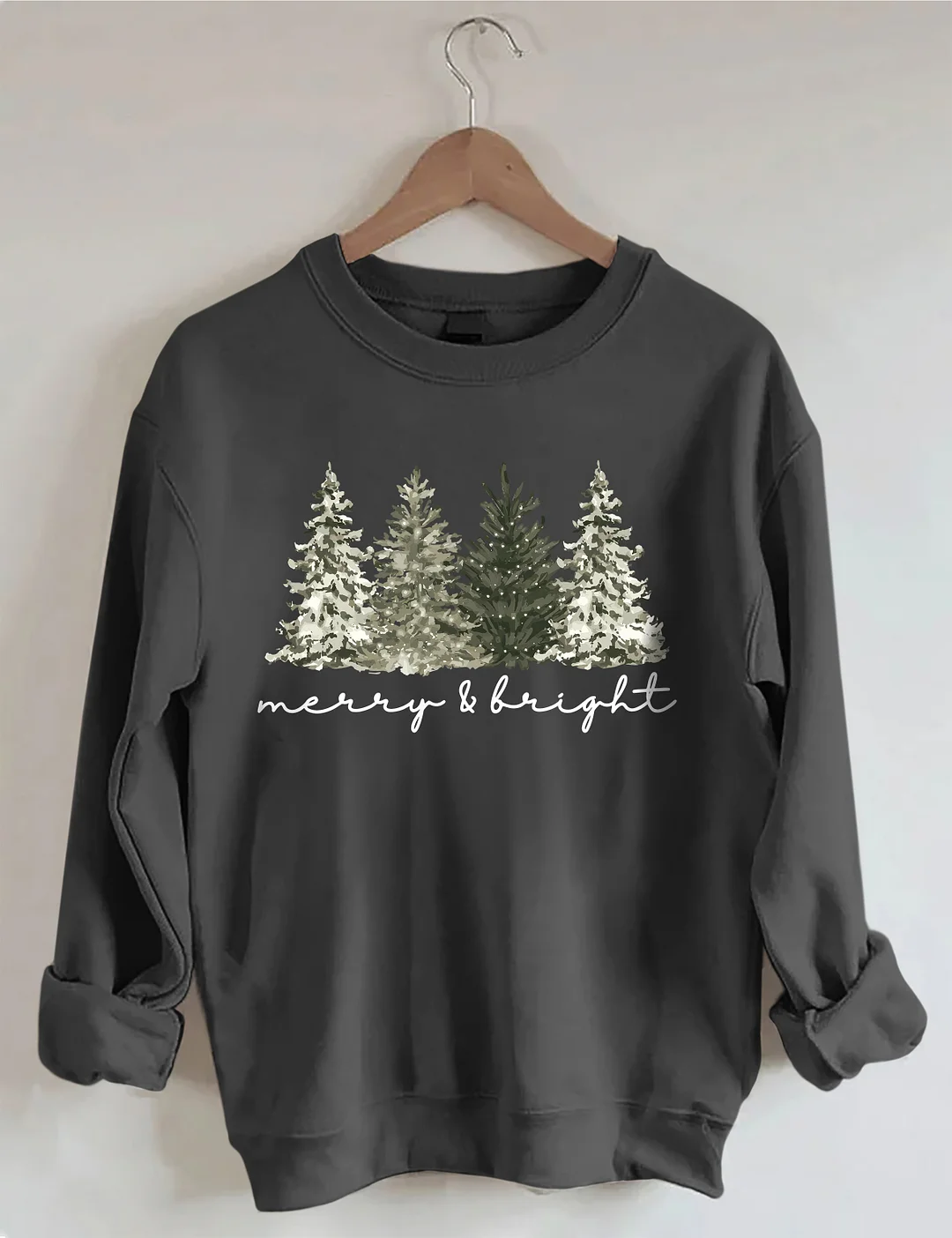 Merry & Bright Christmas Tree Sweatshirt