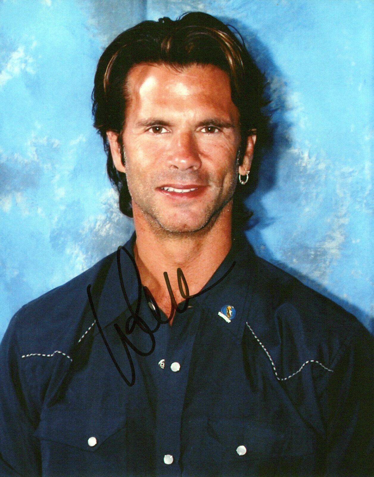 Lorenzo Lamas head shot autographed Photo Poster painting signed 8x10 #1