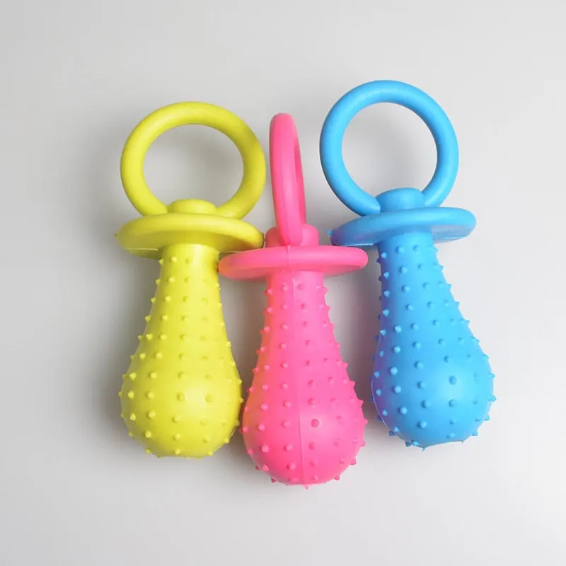 1Pc Rubber Nipple Dog Toys For Pet Chew Teething Train Cleaning Poodles Small Puppy Cat Bite Best Pet Dogs Supplies
