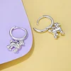 Poodle Hoop Earrings 925 Sterling Silver 