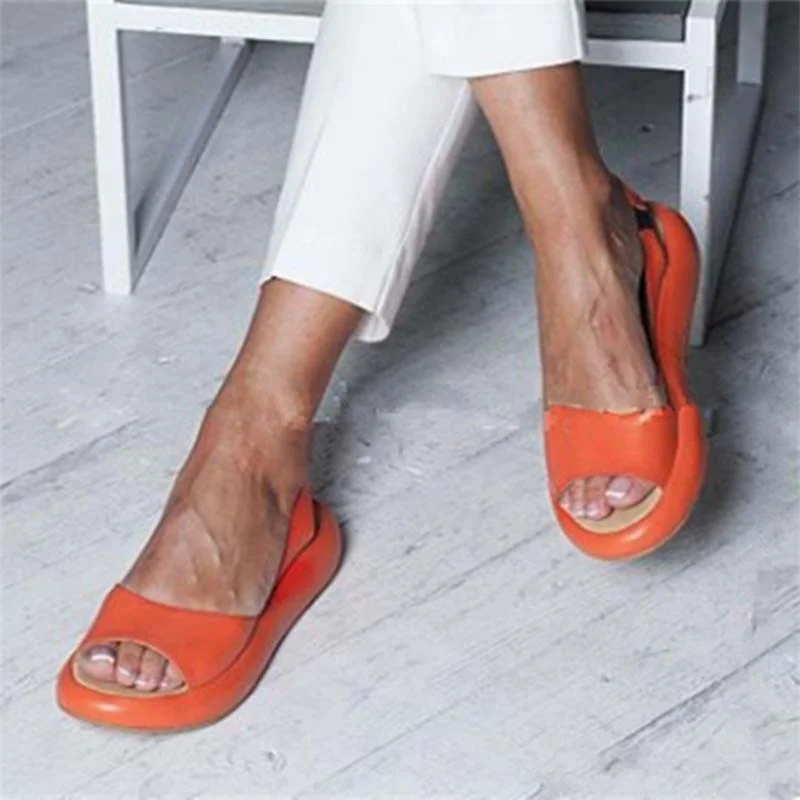 Women Sandals Flip Flops Candy Color Summer Rome Slip-On Breathable Non-slip Shoes Sandal Woman Slides Solid Female